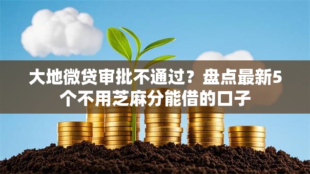 大地微贷审批不通过？盘点最新5个不用芝麻分能借的口子