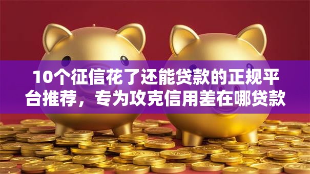 10个征信花了还能贷款的正规平台推荐，专为攻克信用差在哪贷款好下款啊难题