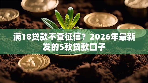 满18贷款不查征信？2026年最新发的5款贷款口子