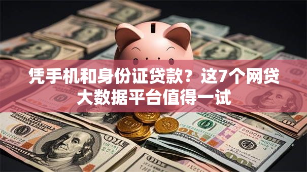 凭手机和身份证贷款？这7个网贷大数据平台值得一试