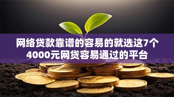 网络贷款靠谱的容易的就选这7个4000元网贷容易通过的平台