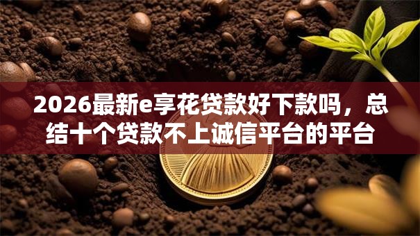 2026最新e享花贷款好下款吗，总结十个贷款不上诚信平台的平台！