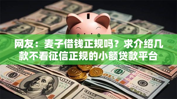 网友:麦子借钱正规吗?求介绍几款不看征信正规的小额贷款平台 网友:麦子借钱正规吗?求介绍几款不看征信正规的小额贷款平台