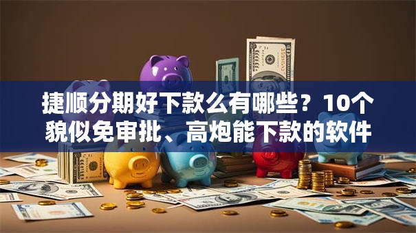 捷顺分期好下款么有哪些？10个貌似免审批、高炮能下款的软件合集