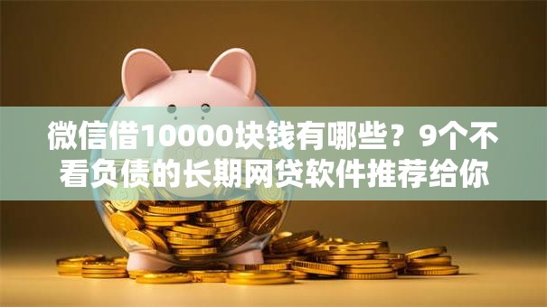 微信借10000块钱有哪些？9个不看负债的长期网贷软件推荐给你