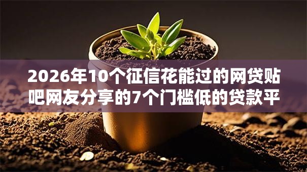 2026年10个征信花能过的网贷贴吧网友分享的7个门槛低的贷款平台我觉得不错！
