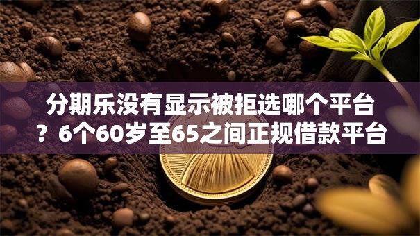分期乐没有显示被拒选哪个平台?6个60岁至65之间正规借款平台推荐 分期乐没有显示被拒选哪个平台?6个60岁至65之间正规借款平台推荐