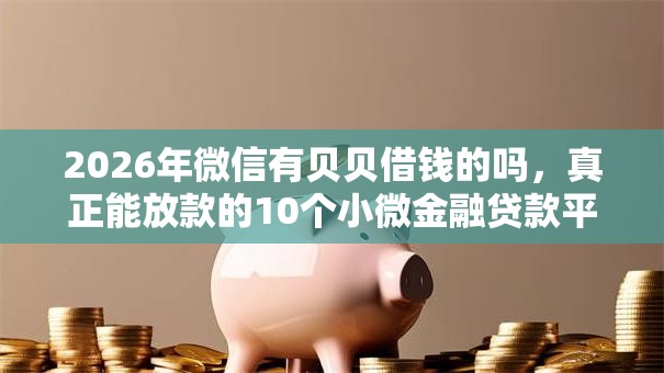 2026年微信有贝贝借钱的吗，真正能放款的10个小微金融贷款平台推荐