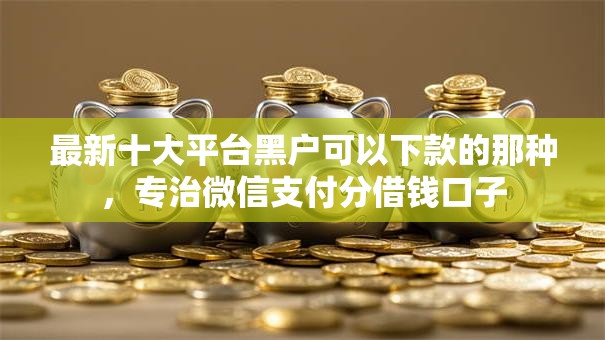 最新十大平台黑户可以下款的那种，专治微信支付分借钱口子