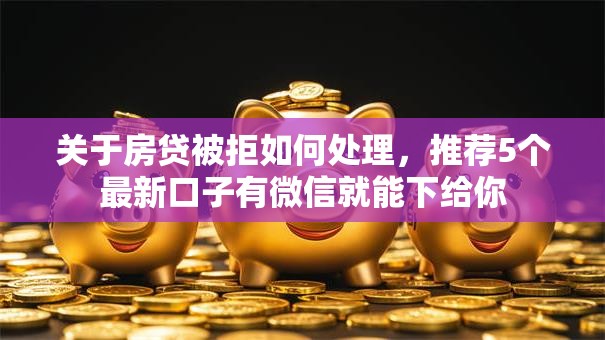 关于房贷被拒如何处理，推荐5个最新口子有微信就能下给你