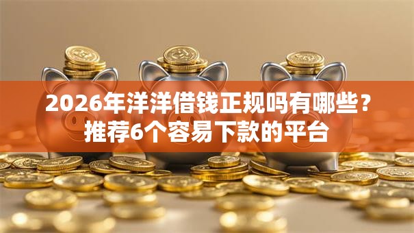 2026年洋洋借钱正规吗有哪些?推荐6个容易下款的平台 2026年洋洋借钱正规吗有哪些?推荐6个容易下款的平台