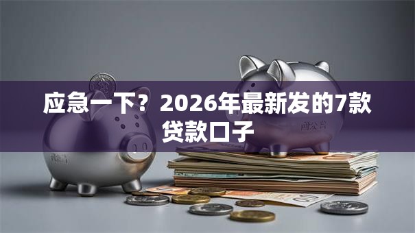 应急一下？2026年最新发的7款贷款口子