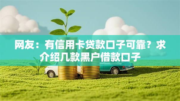 网友:有信用卡贷款口子可靠?求介绍几款黑户借款口子 网友:有信用卡贷款口子可靠?求介绍几款黑户借款口子
