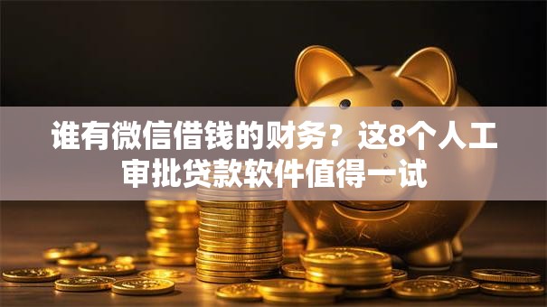 谁有微信借钱的财务？这8个人工审批贷款软件值得一试