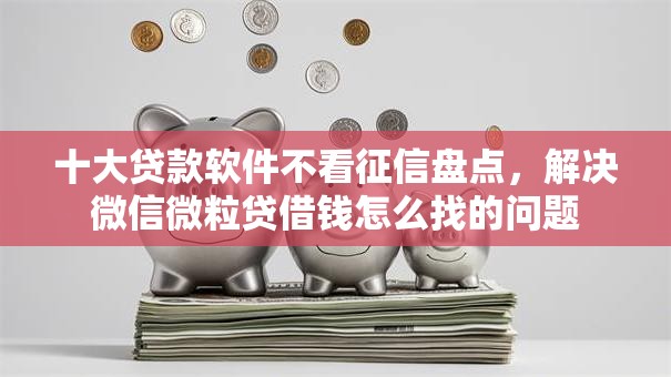 十大贷款软件不看征信盘点，解决微信微粒贷借钱怎么找的问题