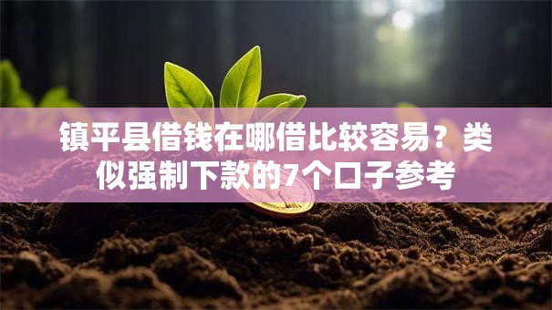 镇平县借钱在哪借比较容易？类似强制下款的7个口子参考