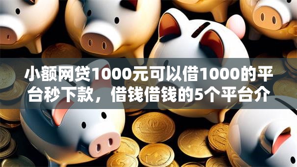 小额网贷1000元可以借1000的平台秒下款,借钱借钱的5个平台介绍 小额网贷1000元可以借1000的平台秒下款,借钱借钱的5个平台介绍