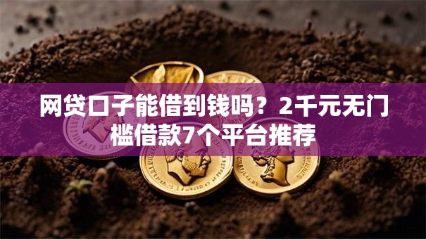 网贷口子能借到钱吗？2千元无门槛借款7个平台推荐
