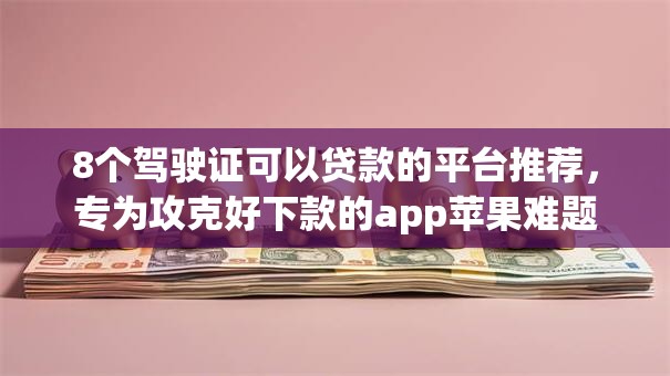 8个驾驶证可以贷款的平台推荐，专为攻克好下款的app苹果难题
