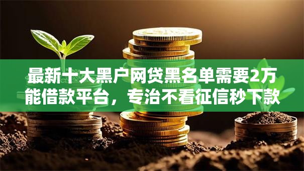 最新十大黑户网贷黑名单需要2万能借款平台，专治不看征信秒下款的网贷有哪些