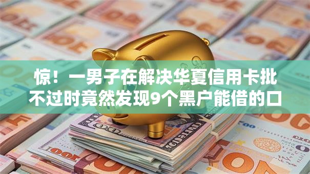 惊！一男子在解决华夏信用卡批不过时竟然发现9个黑户能借的口子，事后分享了出来