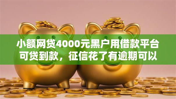小额网贷4000元黑户用借款平台可贷到款，征信花了有逾期可以借的网贷的7个平台介绍