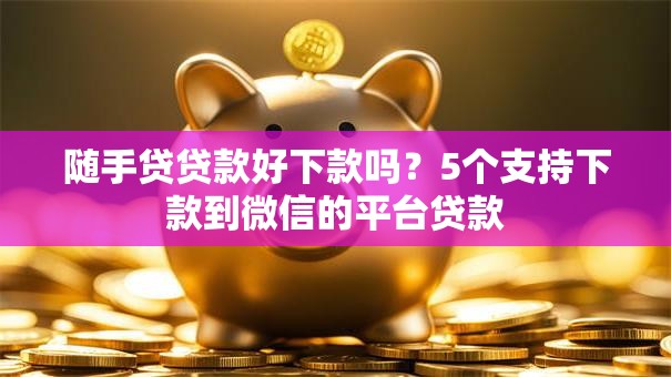 随手贷贷款好下款吗？5个支持下款到微信的平台贷款