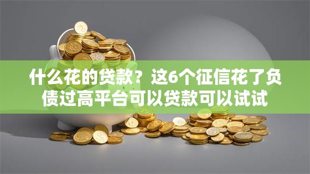 什么花的贷款？这6个征信花了负债过高平台可以贷款可以试试