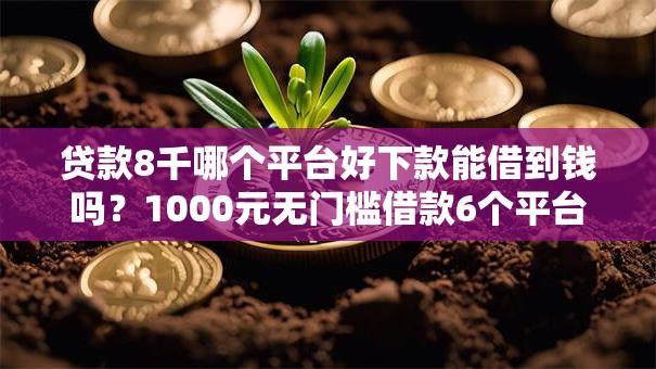 贷款8千哪个平台好下款能借到钱吗？1000元无门槛借款6个平台推荐