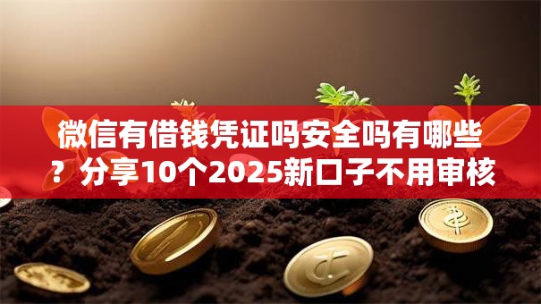 微信有借钱凭证吗安全吗有哪些？分享10个2025新口子不用审核的方法