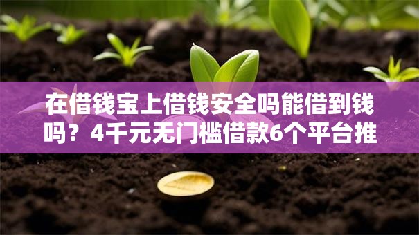 在借钱宝上借钱安全吗能借到钱吗?4千元无门槛借款6个平台推荐 在借钱宝上借钱安全吗能借到钱吗?4千元无门槛借款6个平台推荐