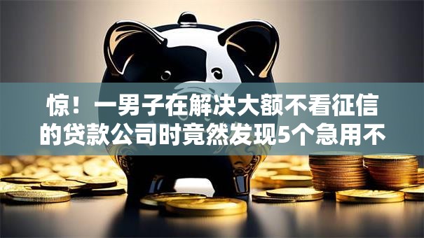 惊！一男子在解决大额不看征信的贷款公司时竟然发现5个急用不求评分快借无忧的平台，事后分享了出来