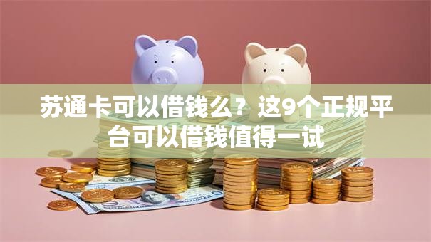 苏通卡可以借钱么?这9个正规平台可以借钱值得一试 苏通卡可以借钱么?这9个正规平台可以借钱值得一试