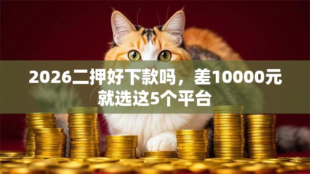 2026二押好下款吗，差10000元就选这5个平台