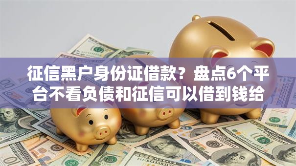 征信黑户身份证借款？盘点6个平台不看负债和征信可以借到钱给你参考