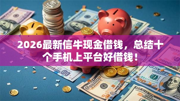 2026最新信牛现金借钱，总结十个手机上平台好借钱！