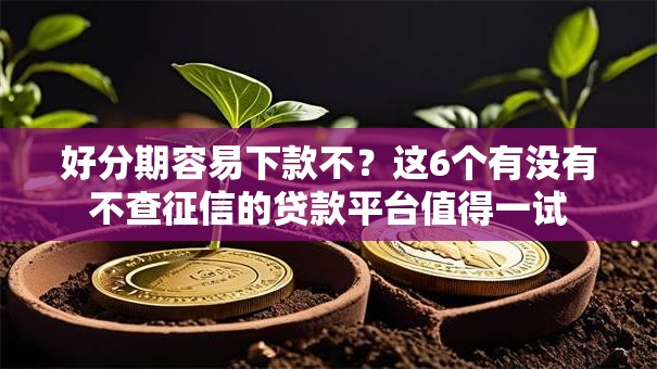 好分期容易下款不？这6个有没有不查征信的贷款平台值得一试