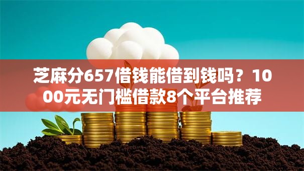 芝麻分657借钱能借到钱吗?1000元无门槛借款8个平台推荐 芝麻分657借钱能借到钱吗?1000元无门槛借款8个平台推荐