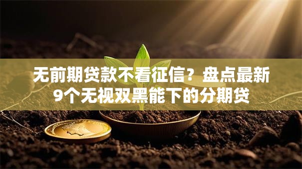 无前期贷款不看征信？盘点最新9个无视双黑能下的分期贷
