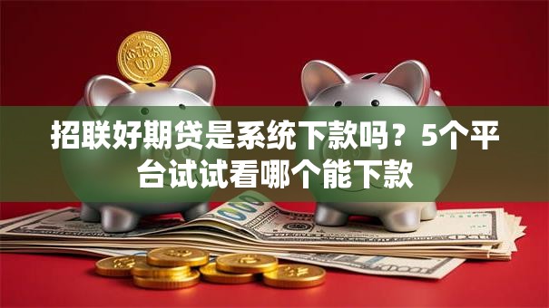 招联好期贷是系统下款吗？5个平台试试看哪个能下款