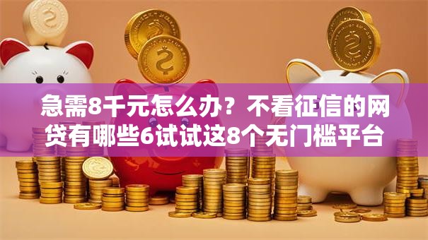 急需8千元怎么办？不看征信的网贷有哪些6试试这8个无门槛平台