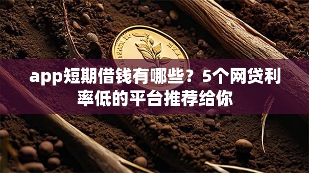 app短期借钱有哪些？5个网贷利率低的平台推荐给你