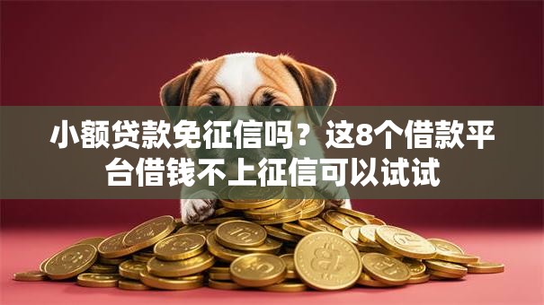 小额贷款免征信吗？这8个借款平台借钱不上征信可以试试