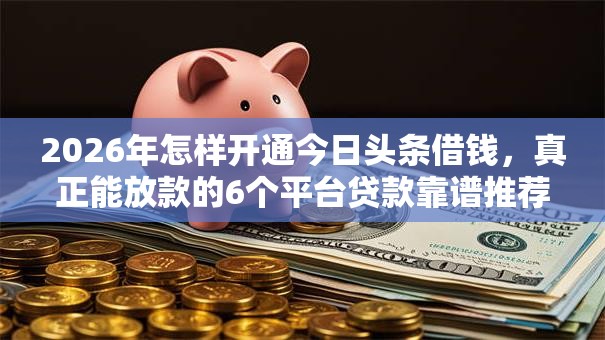 2026年怎样开通今日头条借钱，真正能放款的6个平台贷款靠谱推荐