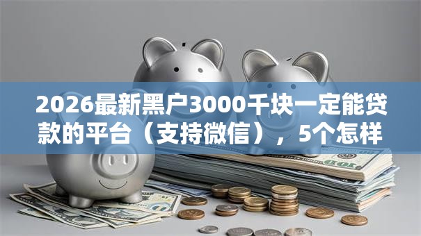 2026最新黑户3000千块一定能贷款的平台（支持微信），5个怎样举报网贷平台无私分享