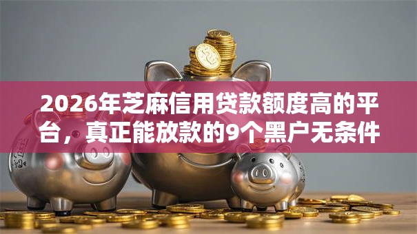 2026年芝麻信用贷款额度高的平台，真正能放款的9个黑户无条件下款的平台推荐