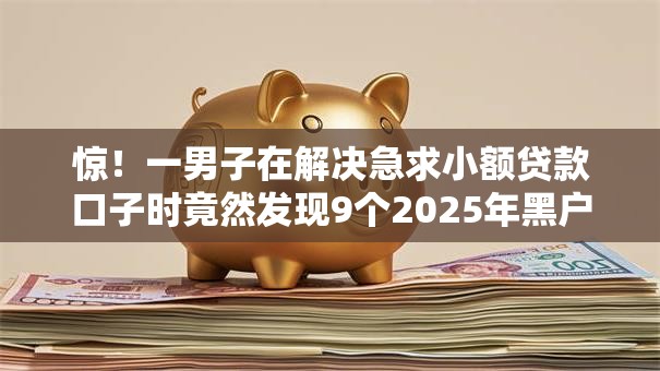 惊!一男子在解决急求小额贷款口子时竟然发现9个2025年黑户借款必下口子,事后分享了出来 惊!一男子在解决急求小额贷款口子时竟然发现9个2025年黑户借款必下口子,事后分享了出来