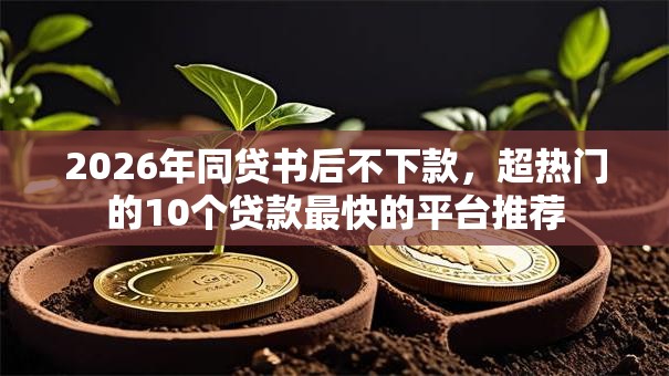 2026年同贷书后不下款，超热门的10个贷款最快的平台推荐