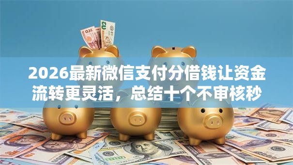 2026最新微信支付分借钱让资金流转更灵活，总结十个不审核秒下款的高炮口子！