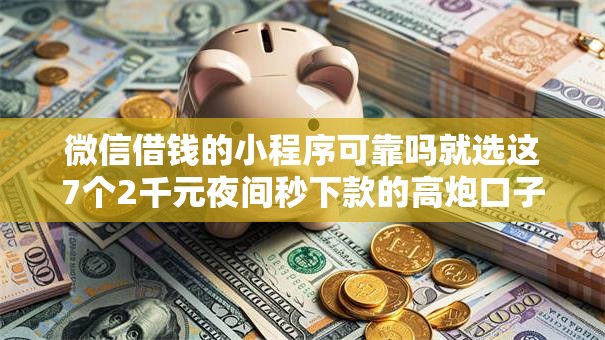 微信借钱的小程序可靠吗就选这7个2千元夜间秒下款的高炮口子